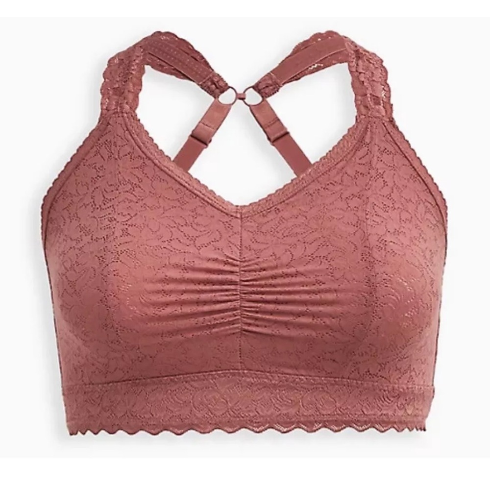 Torrid NWT  Bralette Bra Sz 0 Dusty Rose